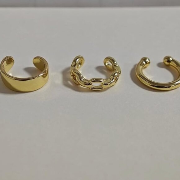 SET OF 3 :  Free People Non-Piercing Ear Cuffs Earrings - Picture 6 of 6